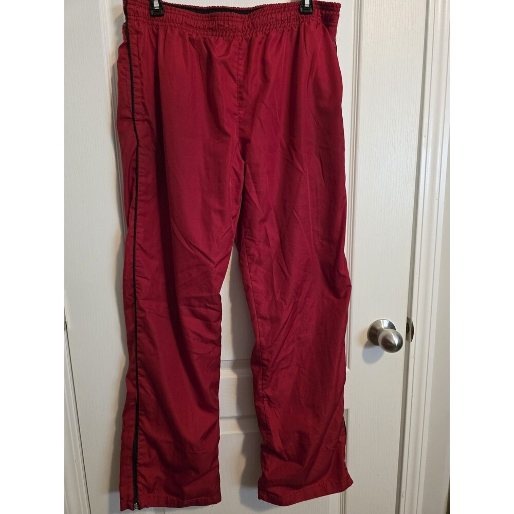 DANSKIN WOMENS Red Athletic Windbreaker jogger pant sz L. (290)